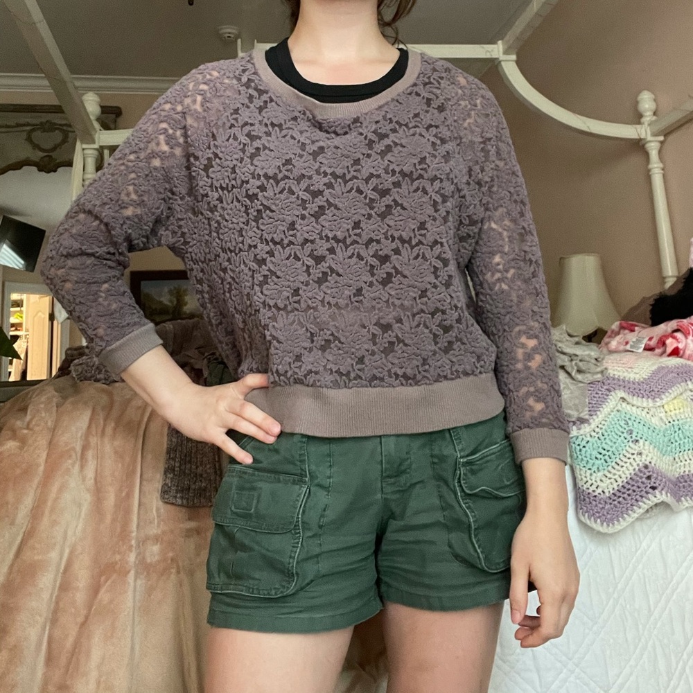 Lace pullover sweater ASO Violet Harmon